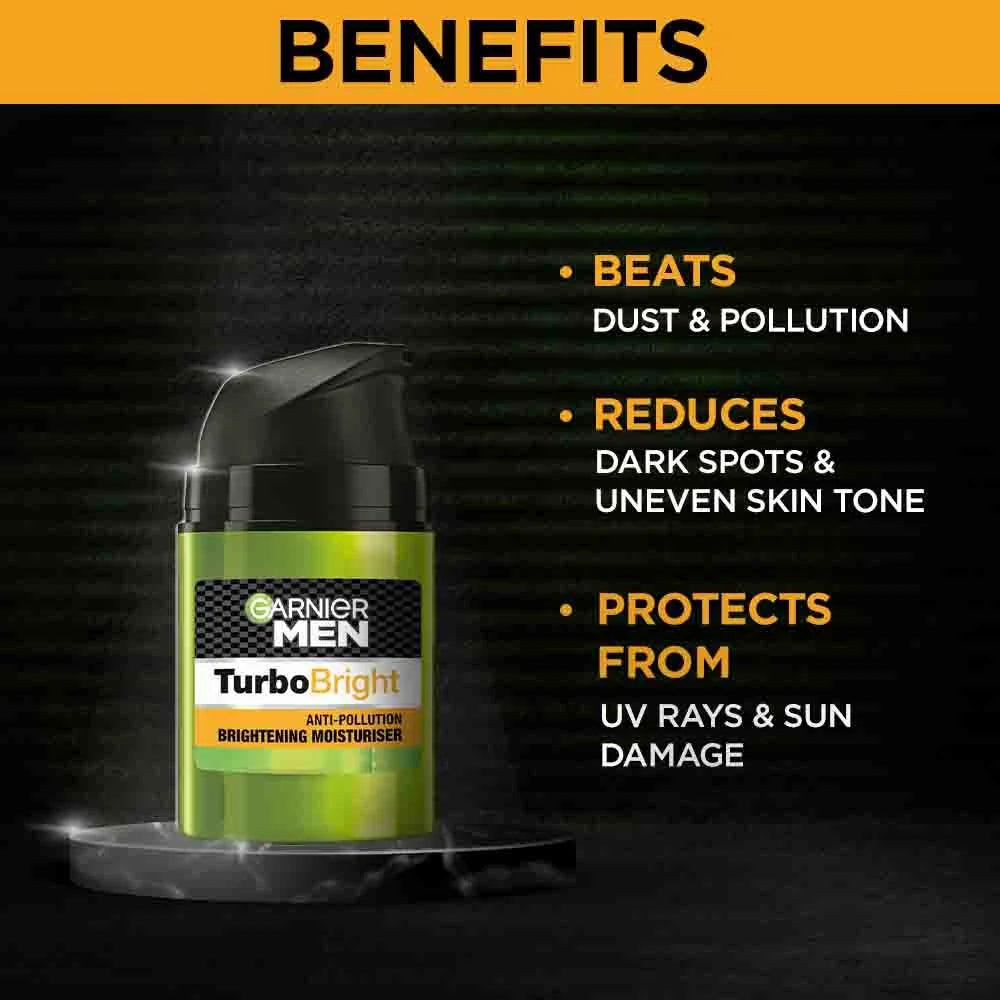 Garnier Men Turbo Bright Anti Pollution Brightening Moisturiser
