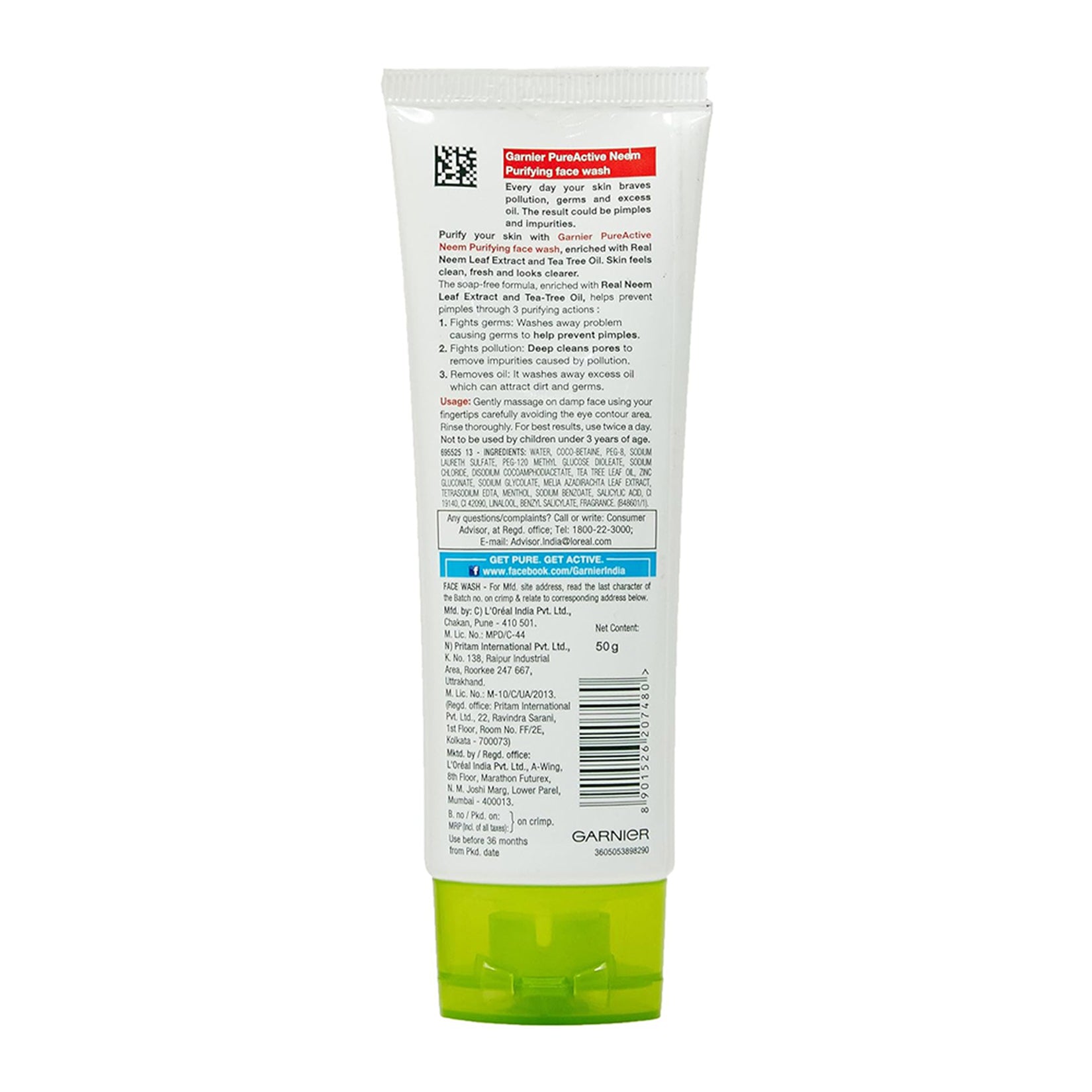 Garnier Pure Active Neem Face Wash