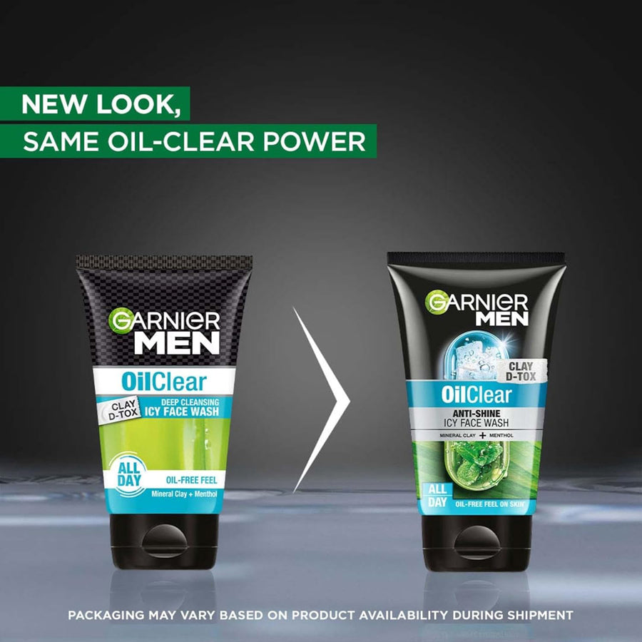 Garnier Men Oil Clear Clay D - Tox Facewash
