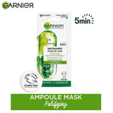 Garnier 5 Min Purifying Ampoule Mask For Oily Skin 2Per Niacinamide & Kale 15G
