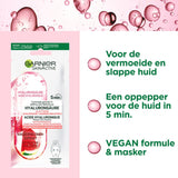 Garnier 5 Min Replumping Ampoule Mask For Dry Skin 1Per Hyaluronic Acid & Watermelon 15G