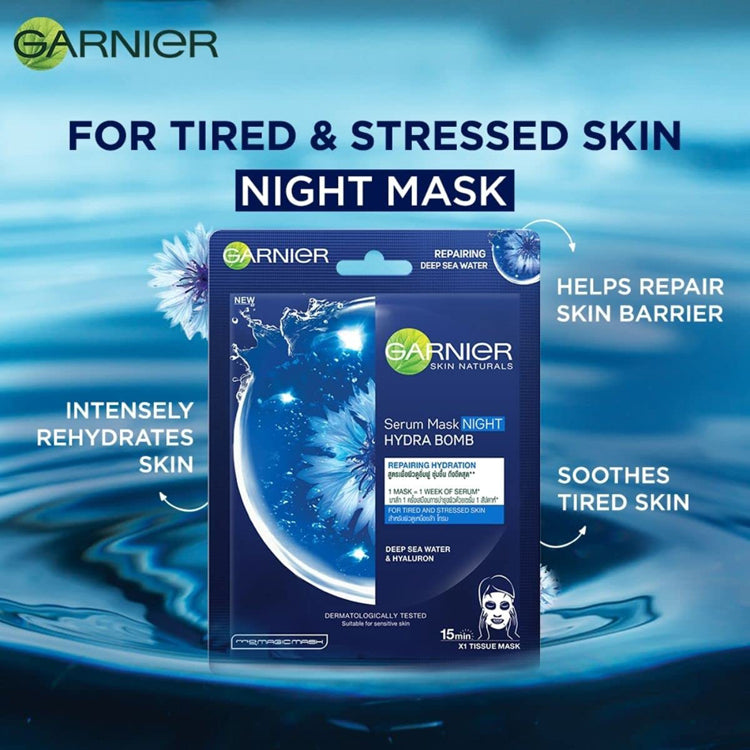 Garnier Night Serum Sheet Mask With Deep Sea Water 28G