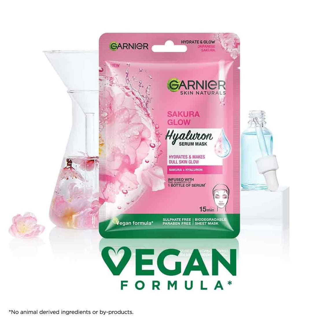 Garnier Sakura Glow Serum Sheet Mask 32G