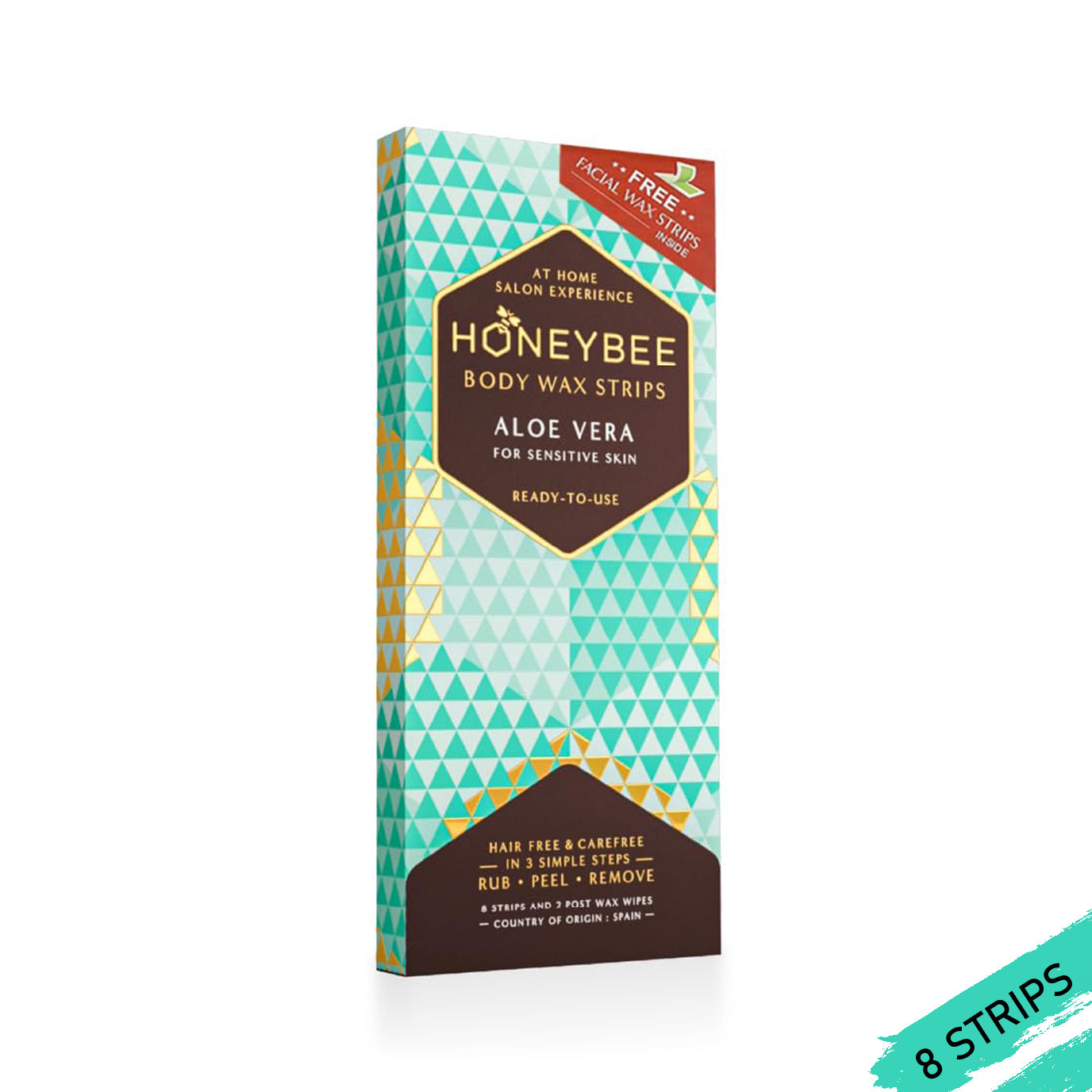 Honeybee Facial Wax Strips Aloe Vera For Sensitive Skin