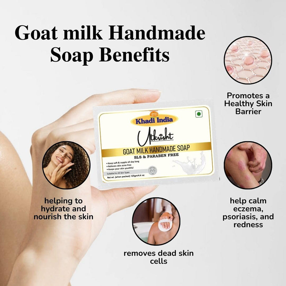 Khadi Goat Milk Handmade Bathing Bar 125G
