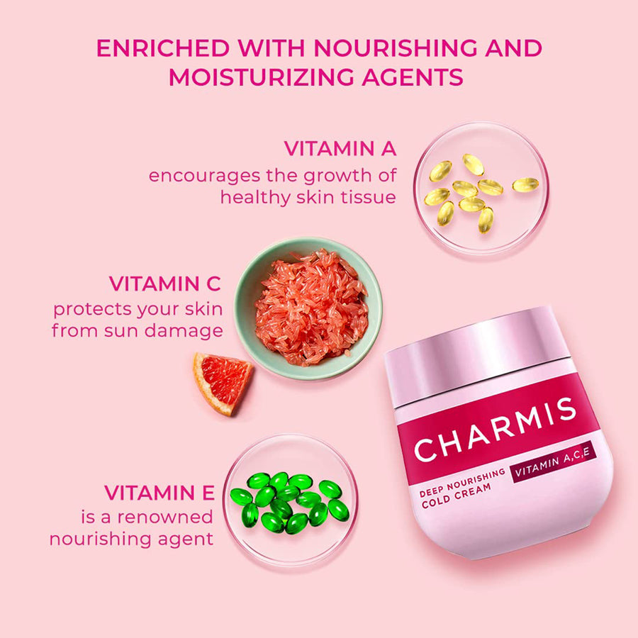 Charmis Deep Nourishing Cold Cream With Vitamin C- A & E 200Ml