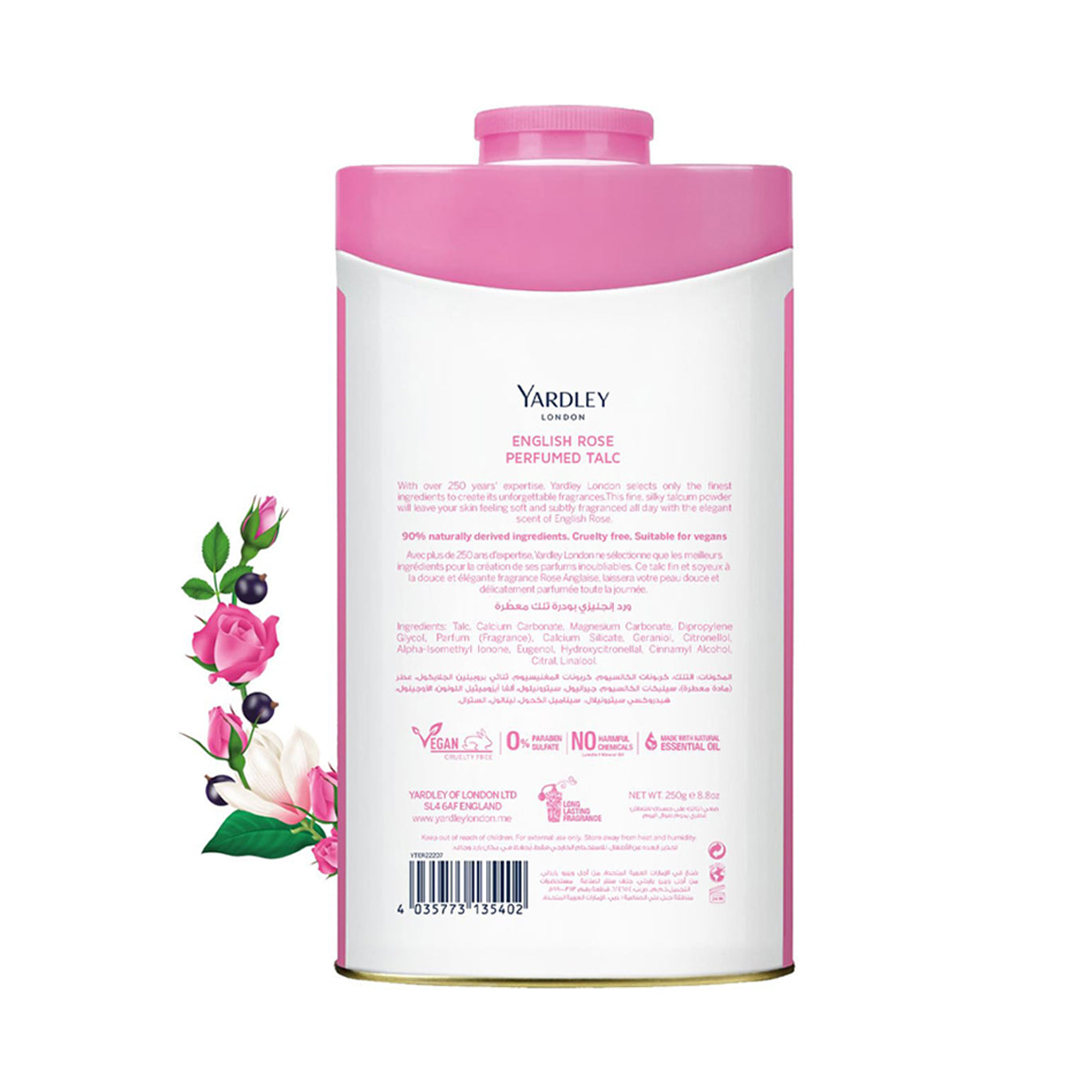 Yardley Perfumed Talc 250G