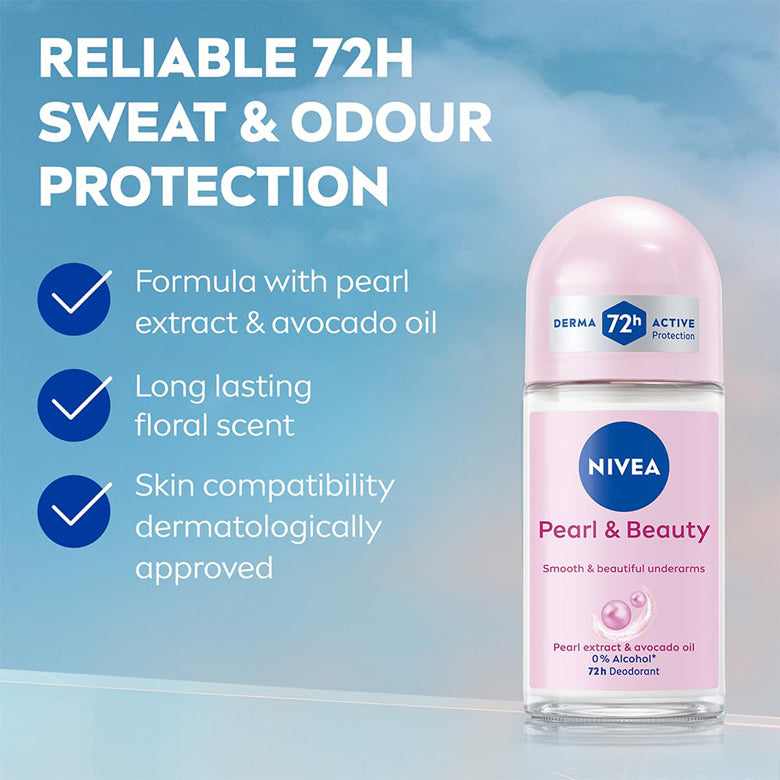 Nivea Pearl & Beauty Deodorant Roll On 50Ml