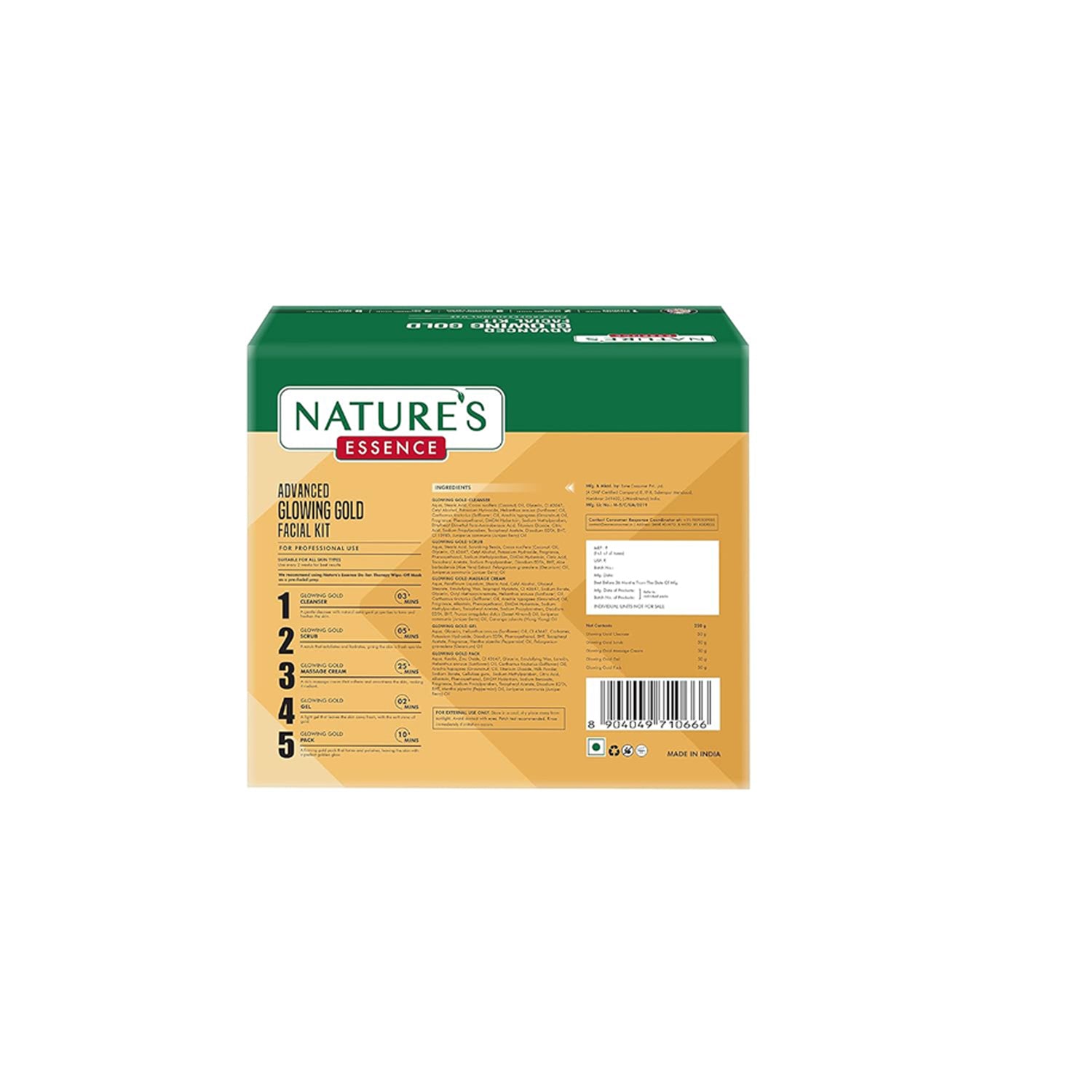 Natures Advanced Glowing Gold Facial Kit