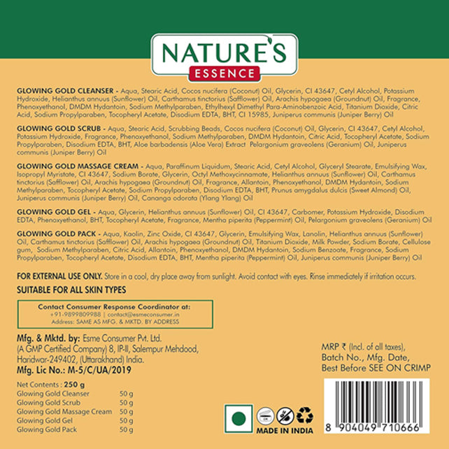 Natures Advanced Glowing Gold Facial Kit