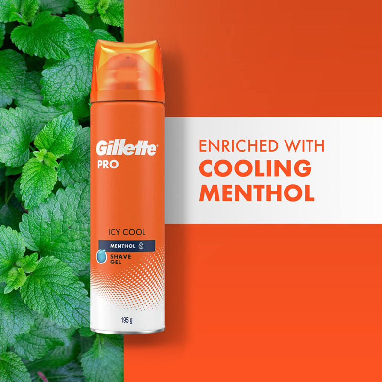 Gillette Icy Cool Menthol Shave Gel 195G