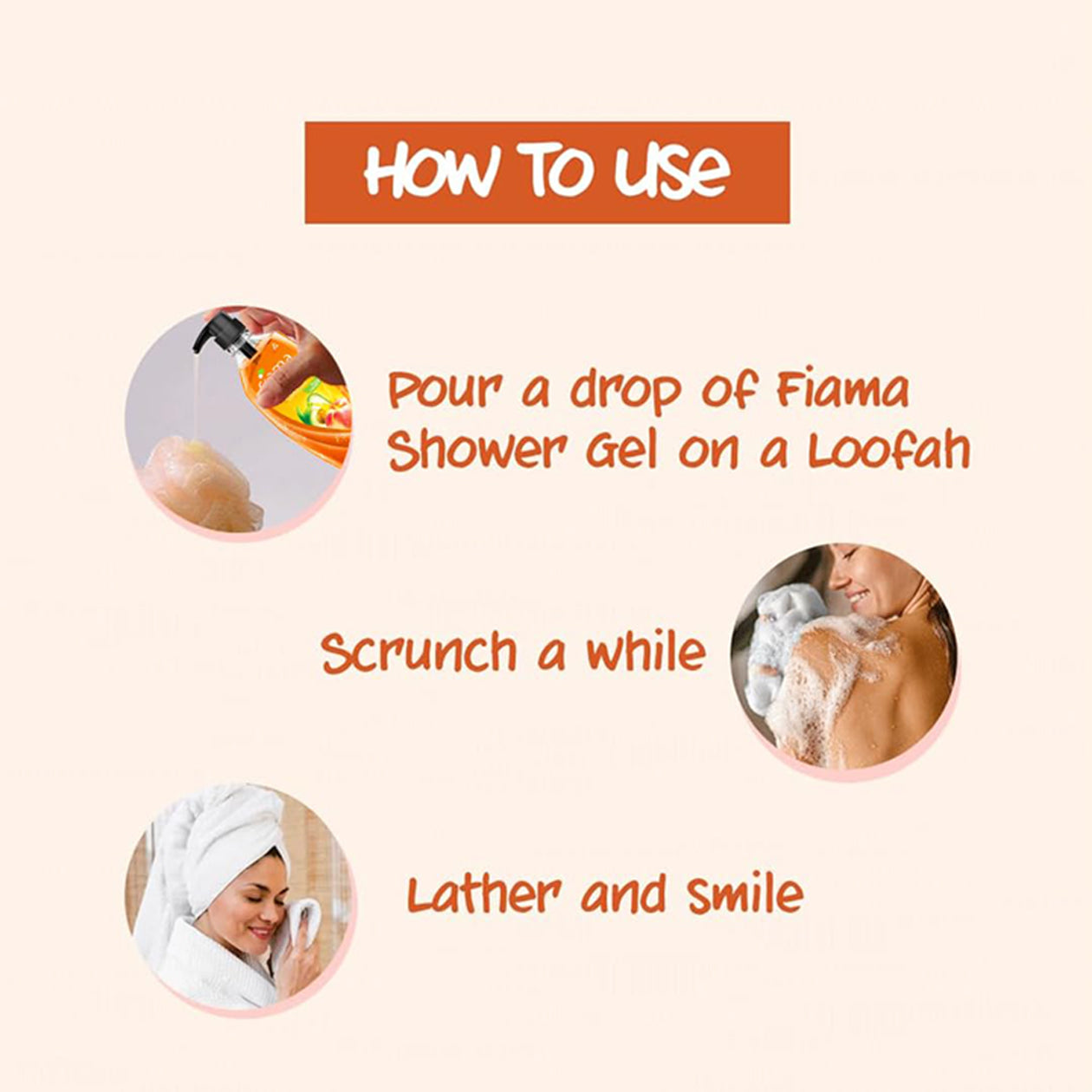 Fiama Shower Gel Peach & Avocado Moisturised Conditioners 500Ml