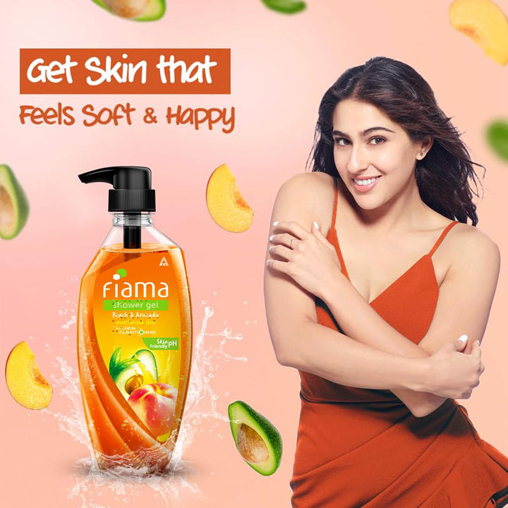 Fiama Shower Gel Peach & Avocado Moisturised Conditioners 500Ml
