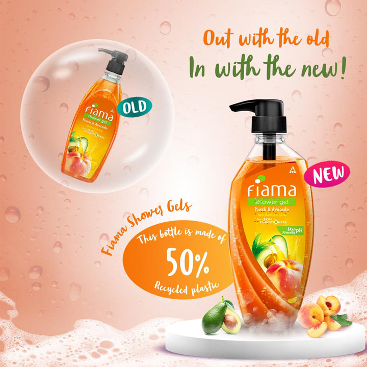Fiama Shower Gel Peach & Avocado Moisturised Conditioners 500Ml