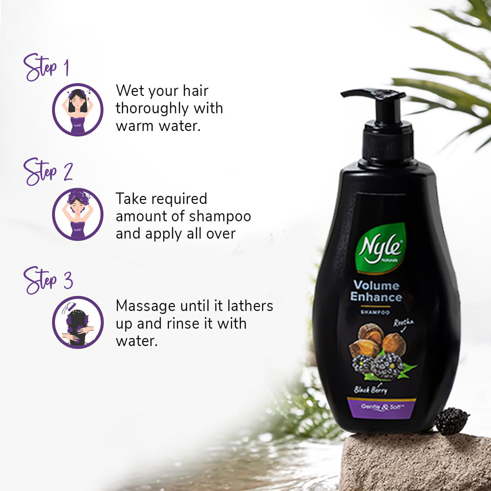 Nyle Volume Enhance Shampoo Reetha Black Berry