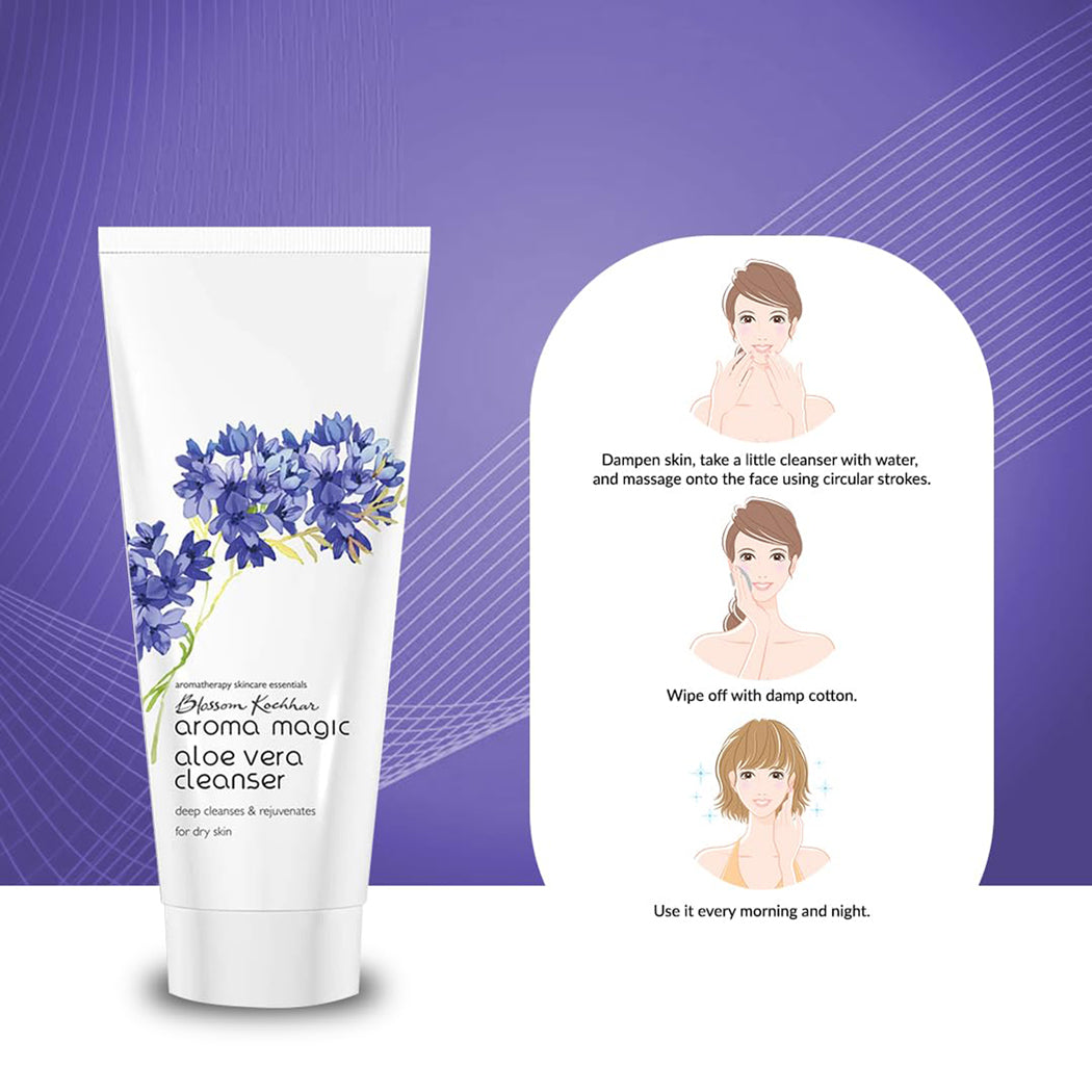 Blossom Kochar Aroma Magic Aloe Vera Cleanser Dry Skin 100G