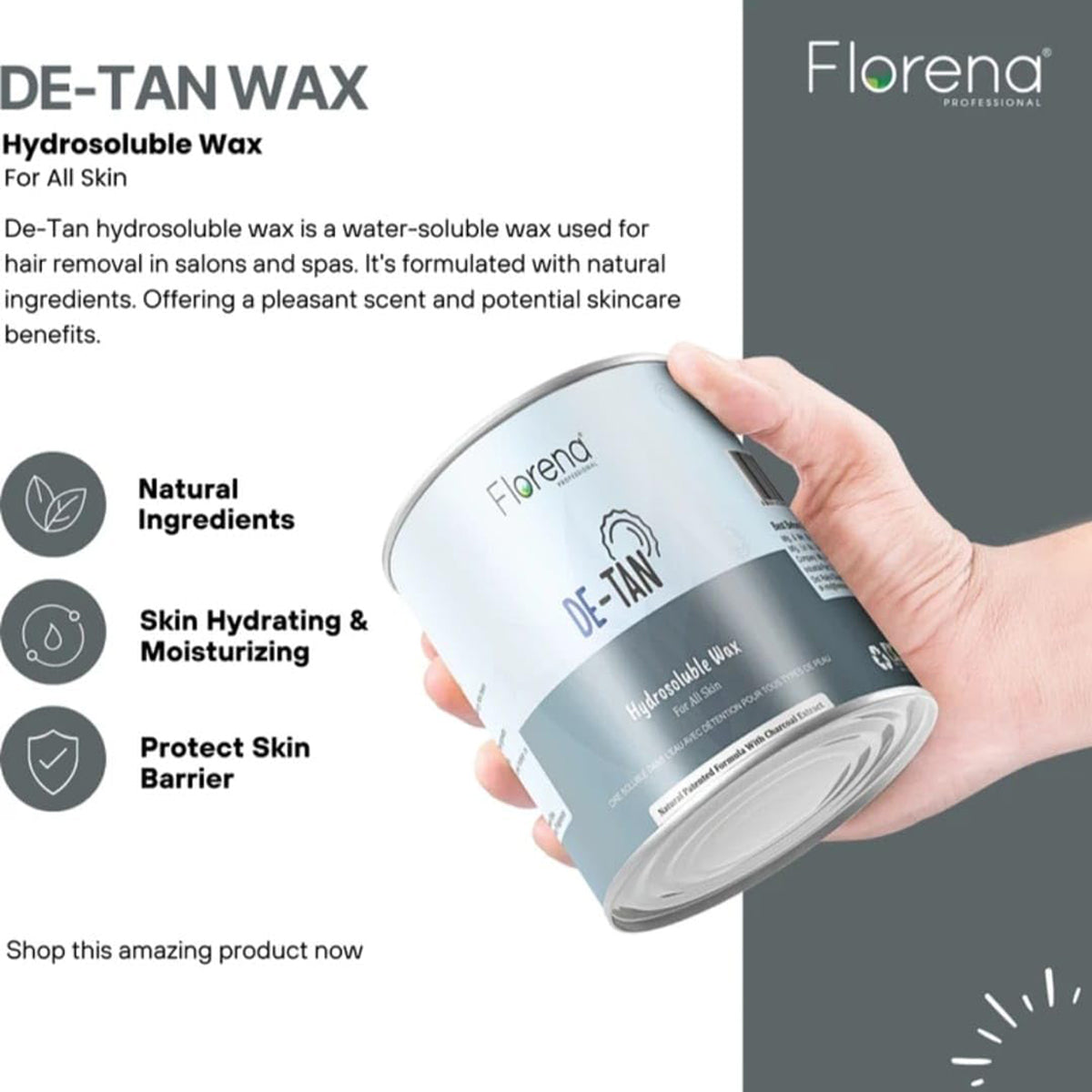Florena De-Tan Hydrosoluble Wax All Skin