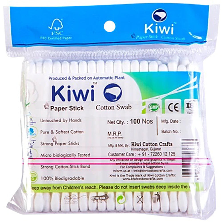 Kiwi Paper Stick Cotton Buds
