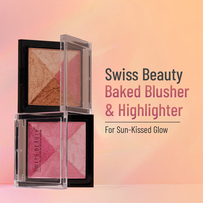Swiss Beauty Baked Blusher & Highlighter 7G
