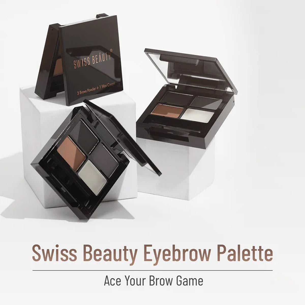 Swiss Beauty Shape My Brows 3 Brows Powder + 1 Wax Cream