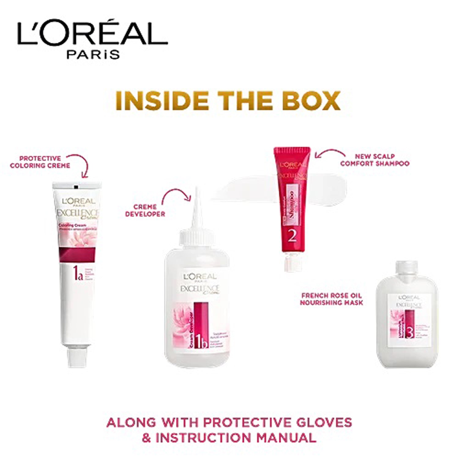 Loreal Paris Excellence Creme Triple Care Hair Color 25G+25Ml