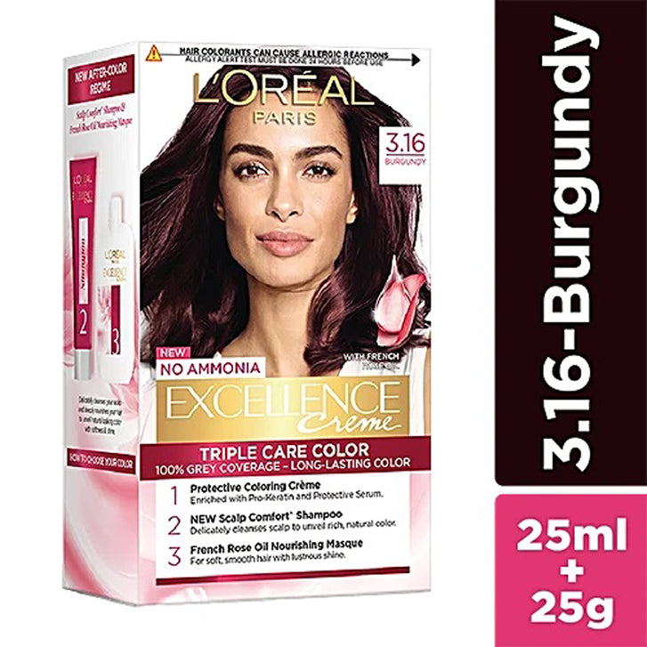 Loreal Paris Excellence Creme Triple Care Hair Color 25G+25Ml