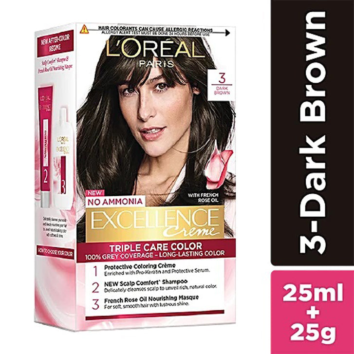 Loreal Paris Excellence Creme Triple Care Hair Color 25G+25Ml