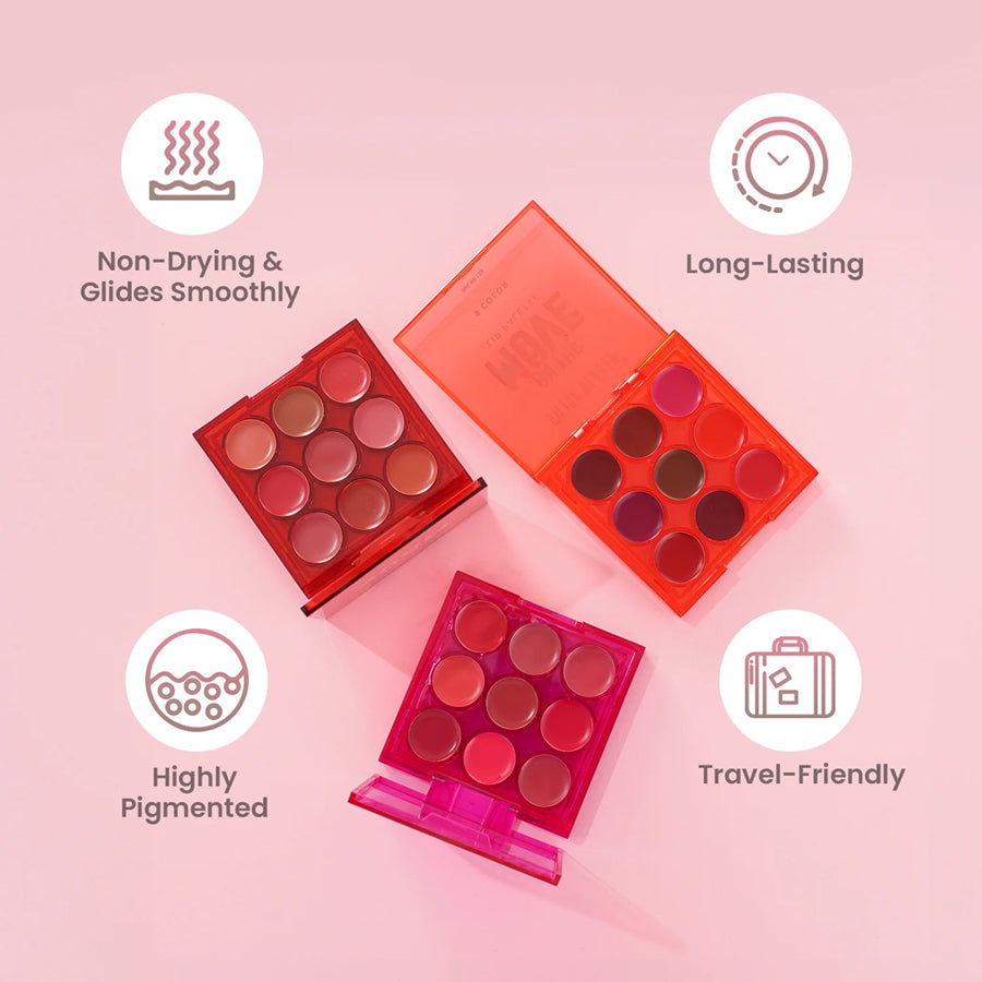 Swiss Beauty On The Move Lip Palette 9 Color 5G