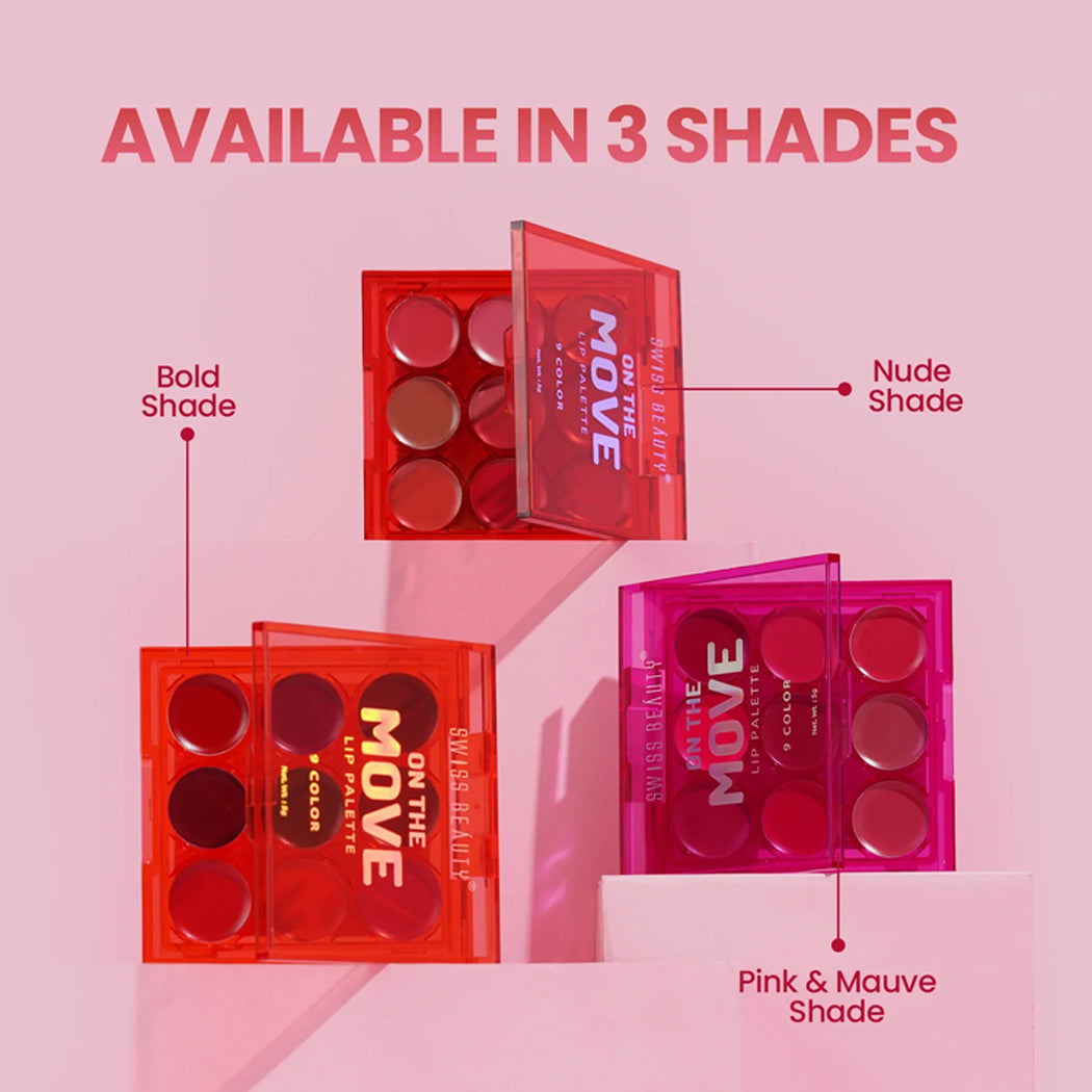 Swiss Beauty On The Move Lip Palette 9 Color 5G