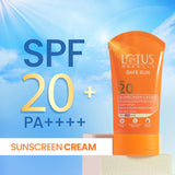 Lotus Safe Sunscreen Cream Pa+ Spf 20