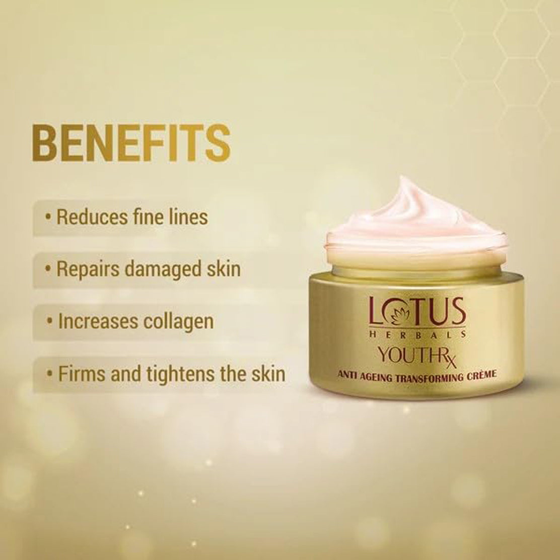 Lotus Herbals Youthrx Anti-Ageing Transforming Creme, Spf25 Pa+++