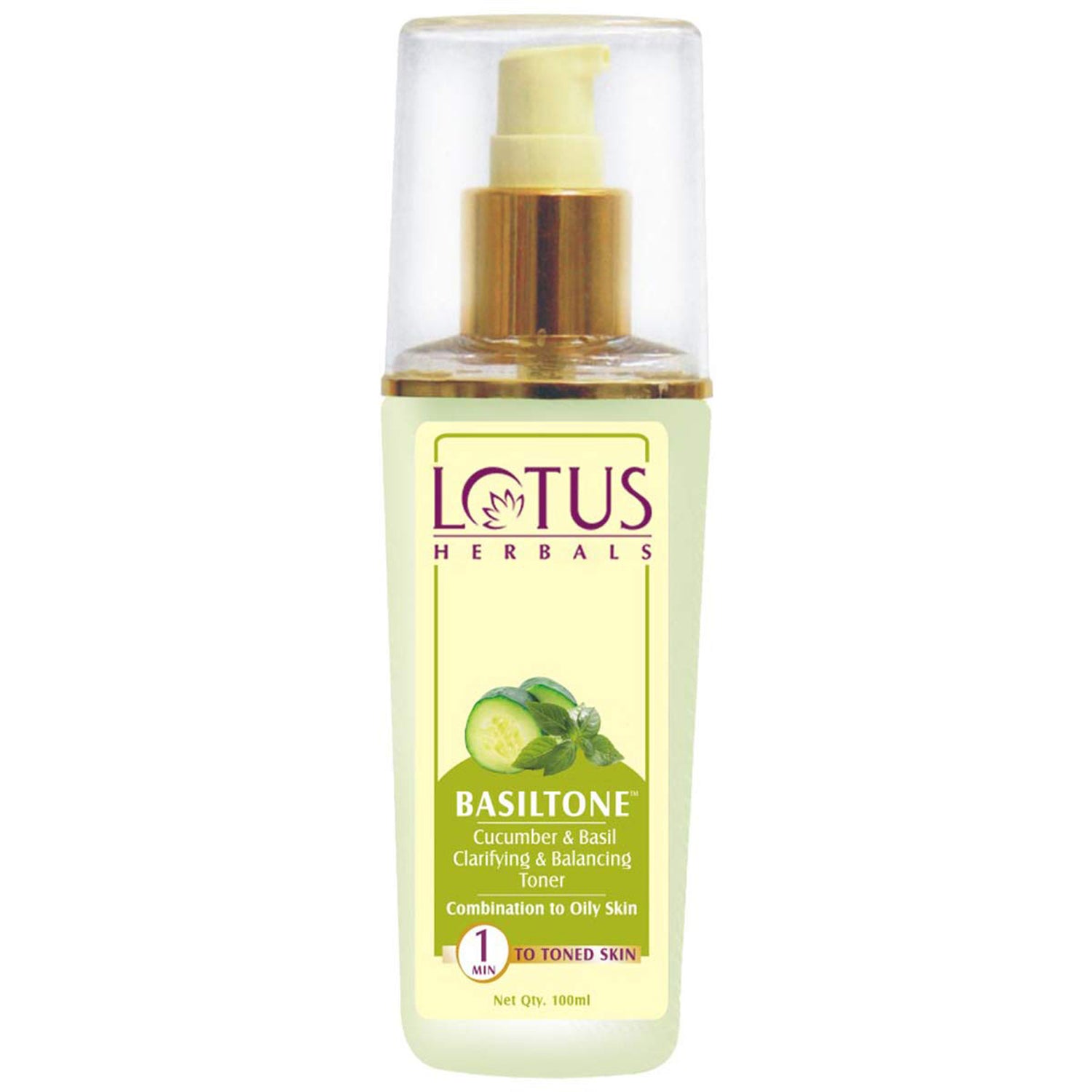 Lotus Herbal Basiltone Cucumber & Basil Clarifying & Balancing Toner 100ml
