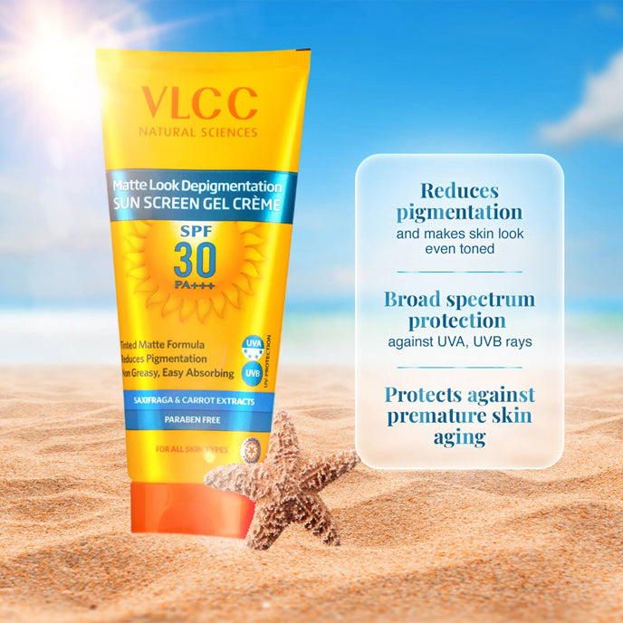 Vlcc Matte Look Depigmentation Sunscreen Spf 30 Pa+++ Gel Creme