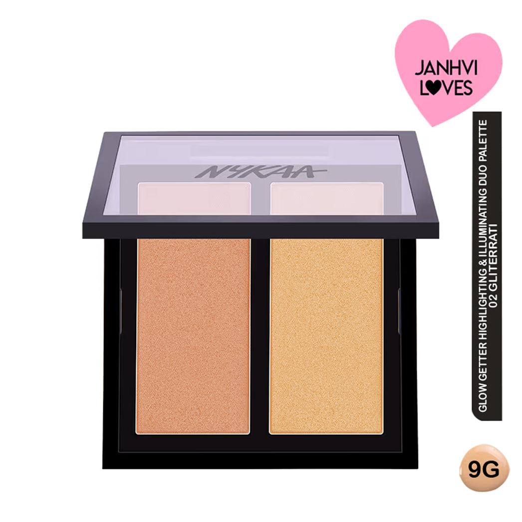 Nykaa Glow Getter Highlighting & Illuminating Duo Palette 9G