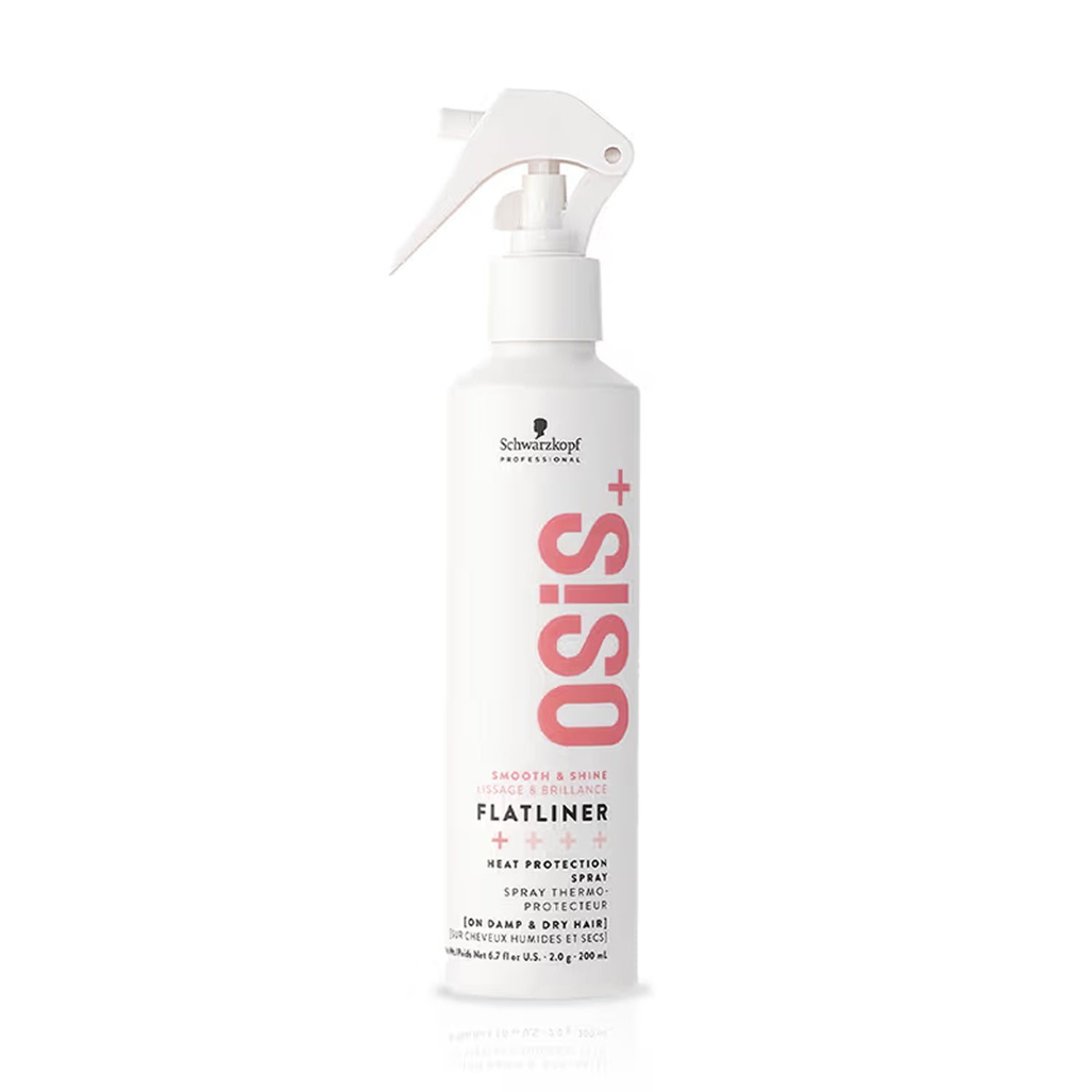 Schwarzkopf Osis+ Smooth & Shine Flatliner++++ Heat Protection Spray 200Ml