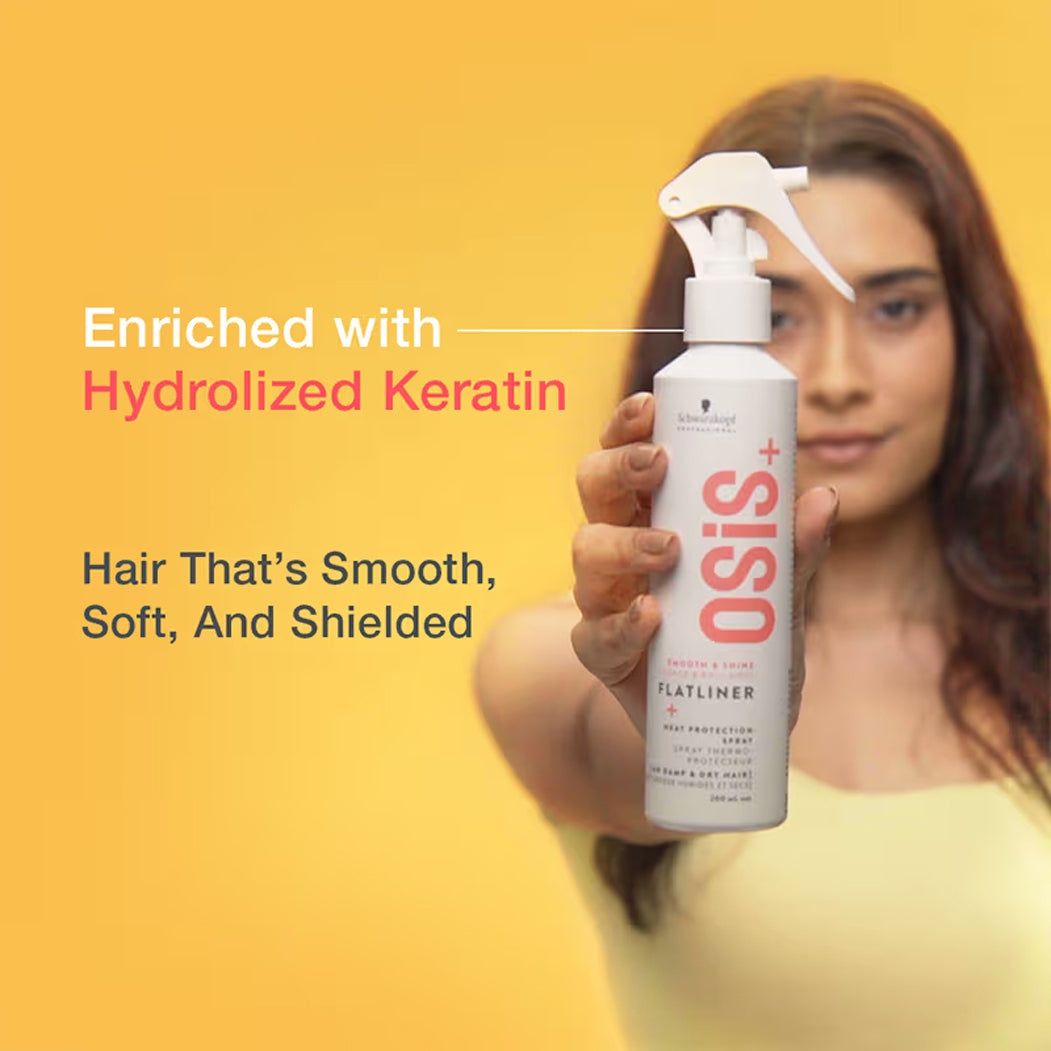 Schwarzkopf Osis+ Smooth & Shine Flatliner++++ Heat Protection Spray 200Ml