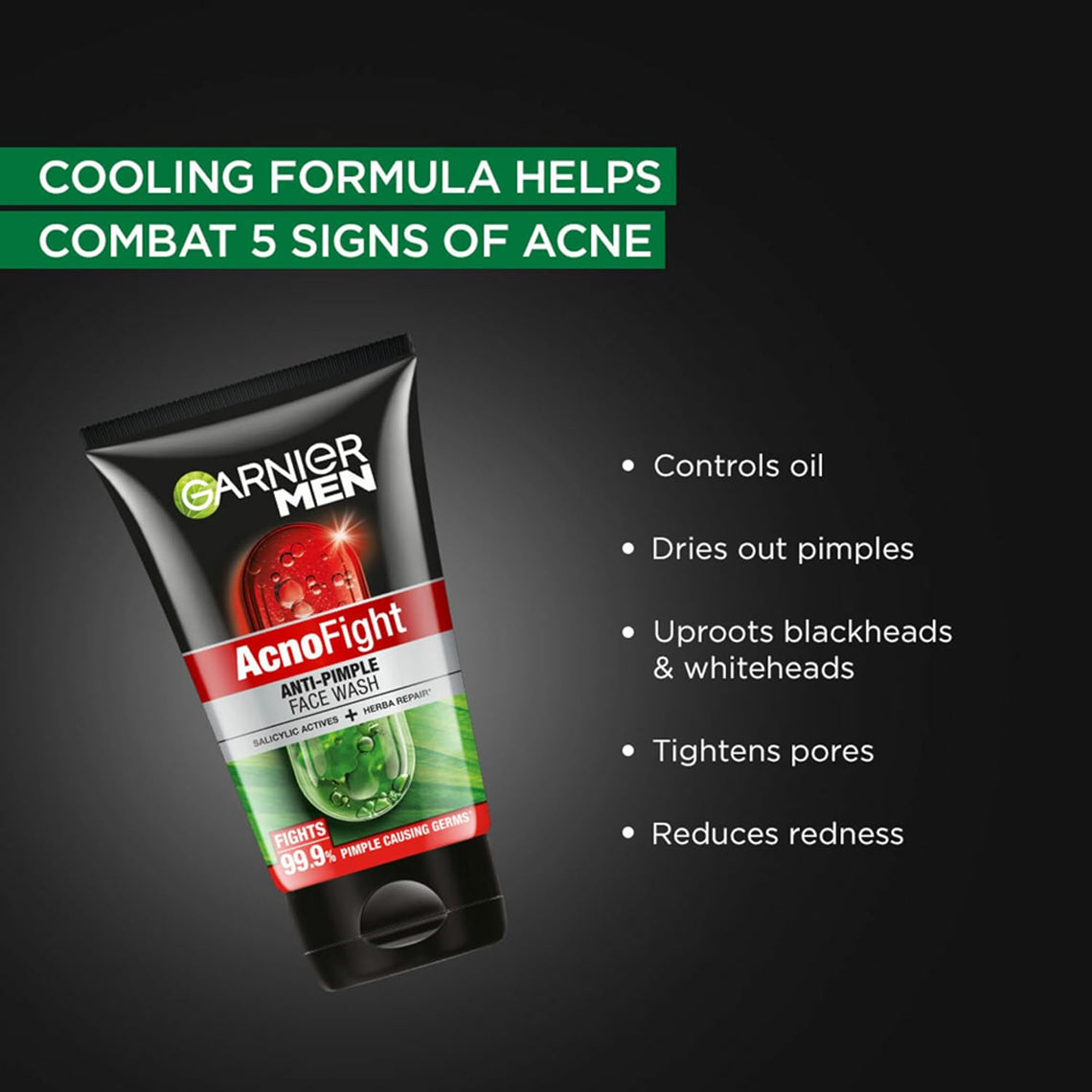 Garnier Men Acno Fight Anti-Pimple Face Wash 100G
