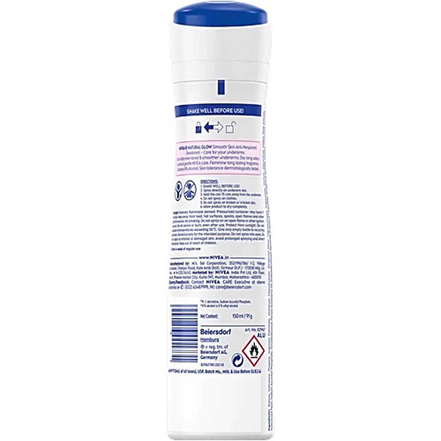 Nivea Deodorant Natural Glow Smooth Skin 150Ml