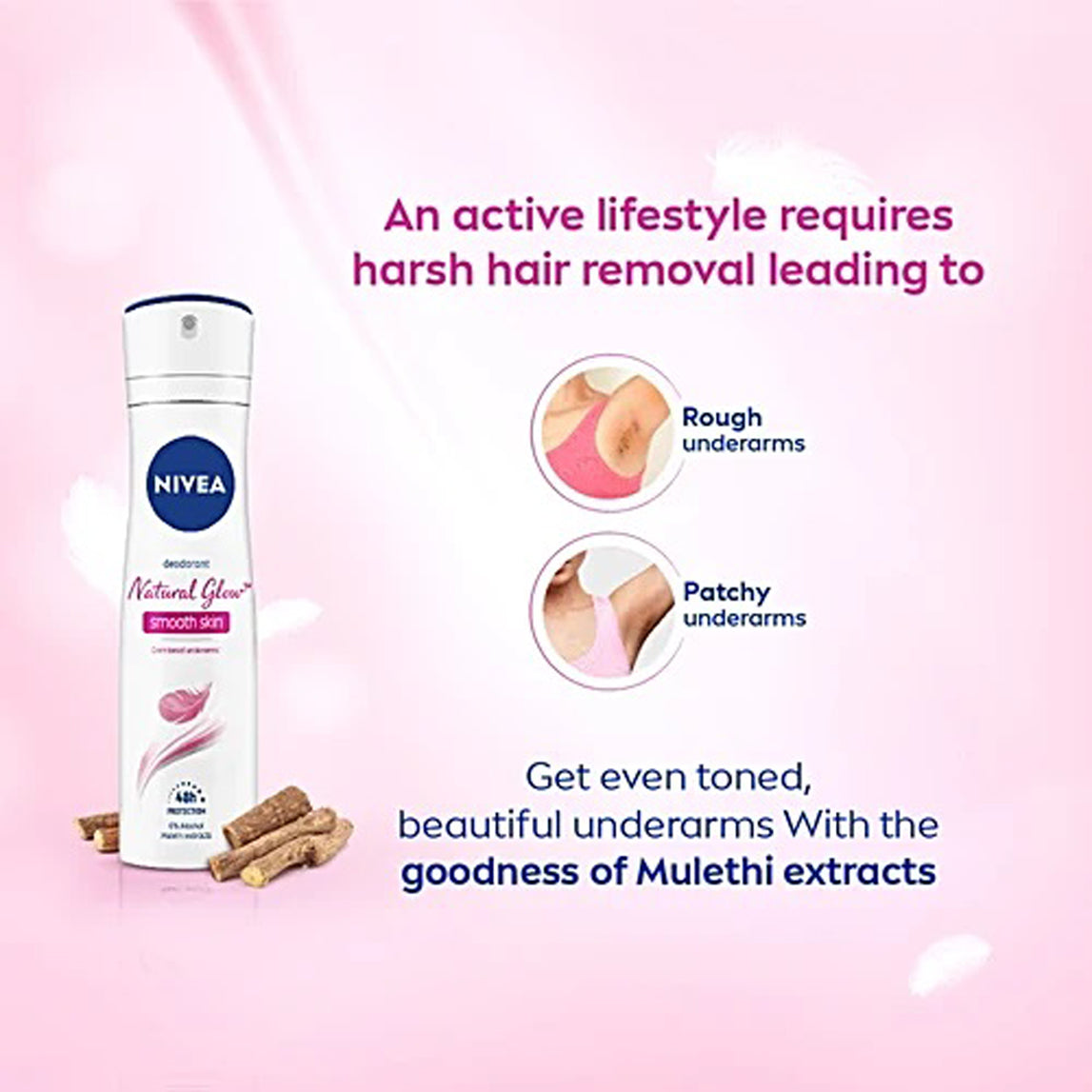 Nivea Deodorant Natural Glow Smooth Skin 150Ml
