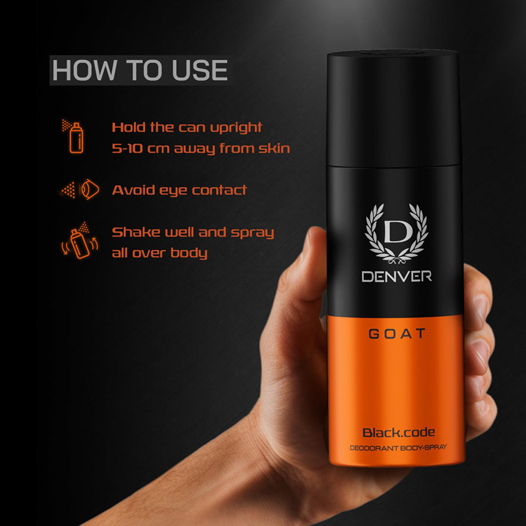 Denver Goat Black.Code Deodorant Body-Spray 150Ml