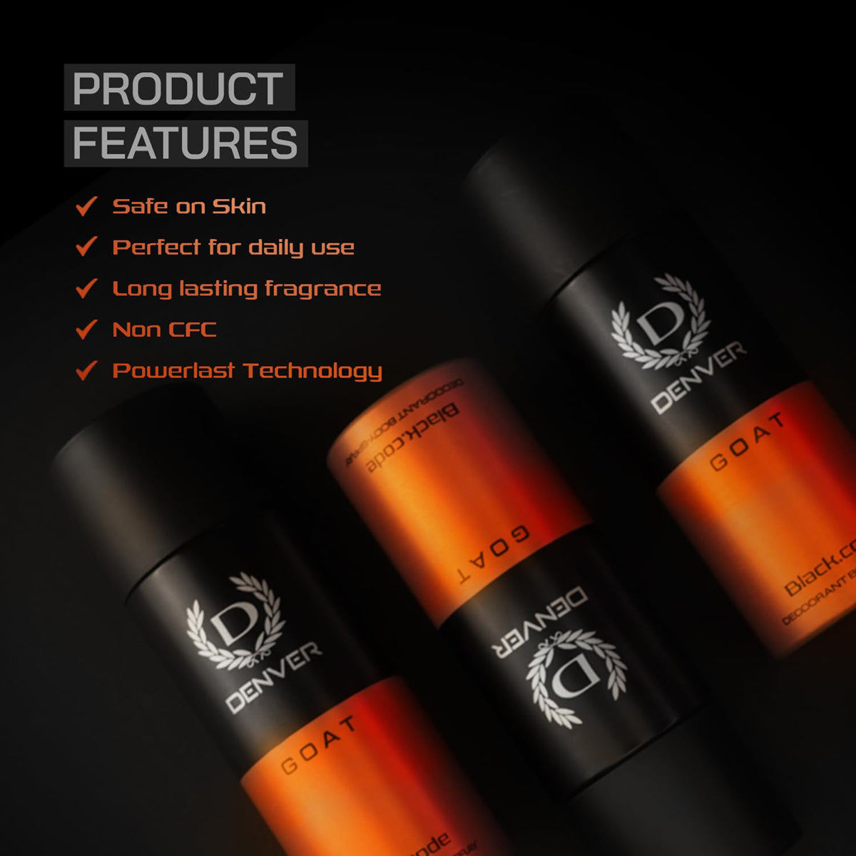 Denver Goat Black.Code Deodorant Body-Spray 150Ml