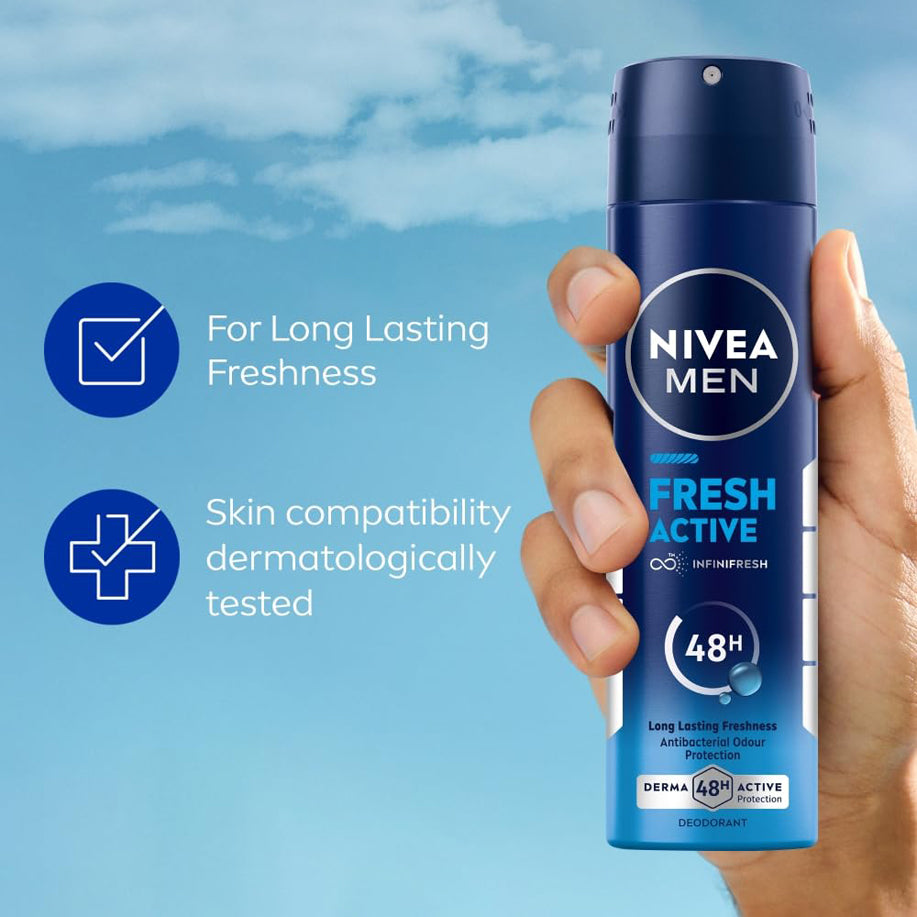 Nivea Men Cool Kick Long Lasting Freshness Deodorant 150Ml