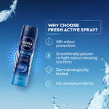 Nivea Men Fresh Powder Long Lasting Freshness Deodorant 150Ml