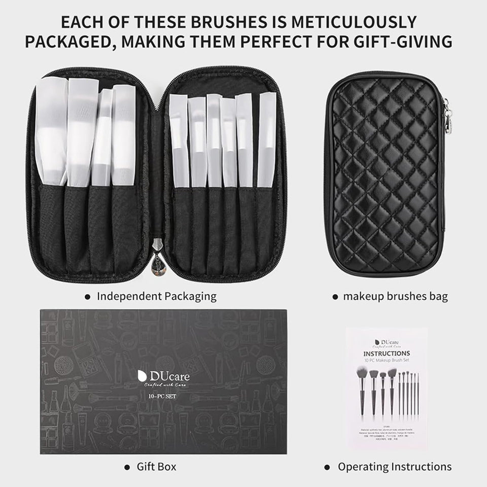 Ducare 10 Piece Makeup Brush Set