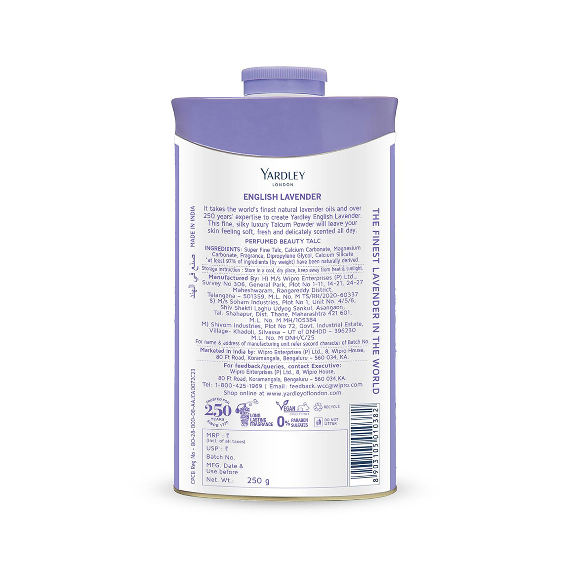 Yardley London English Lavender Perfumed Talc