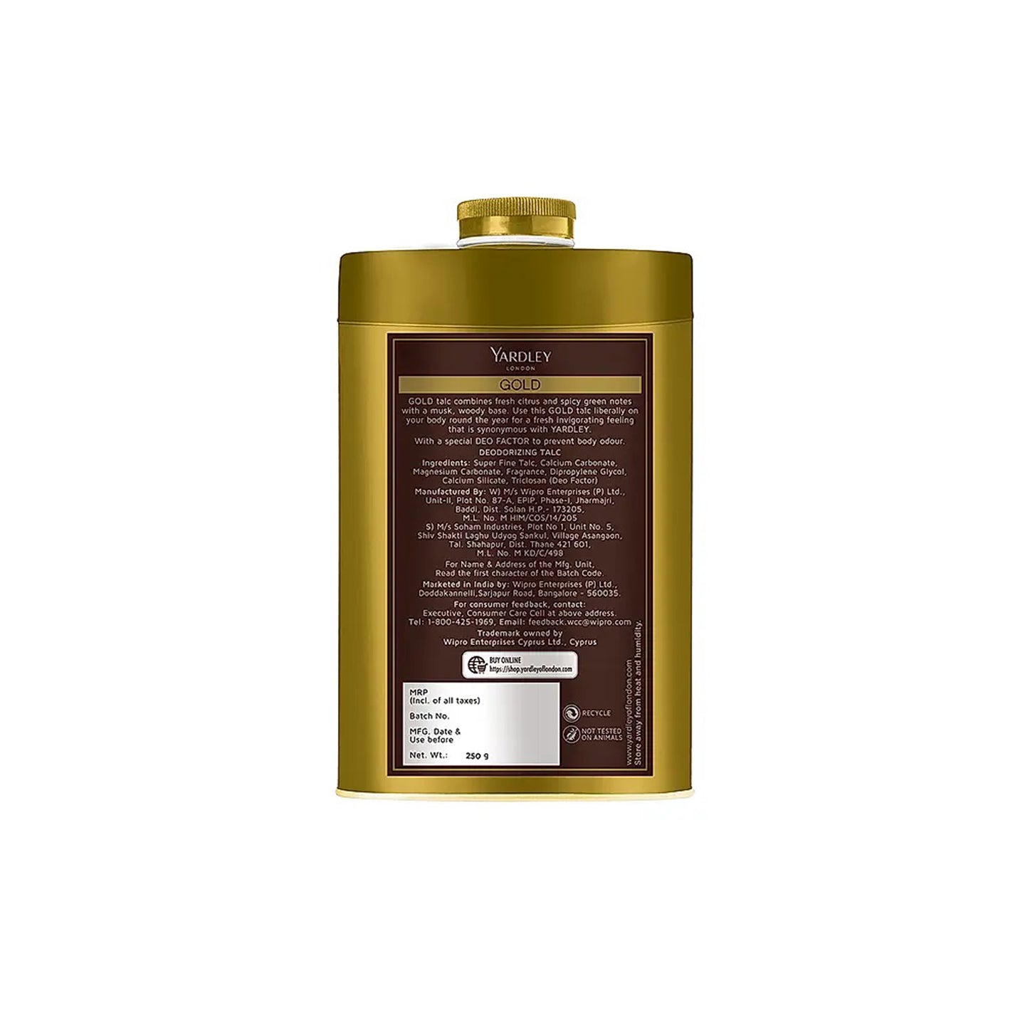 Yardley London Gold Deodorizing Talc