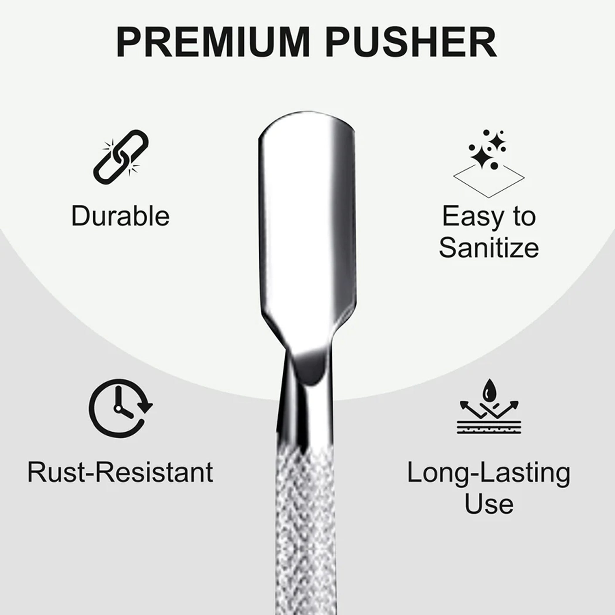 Shills Nail Art Cuticle Silver Pusher S-512