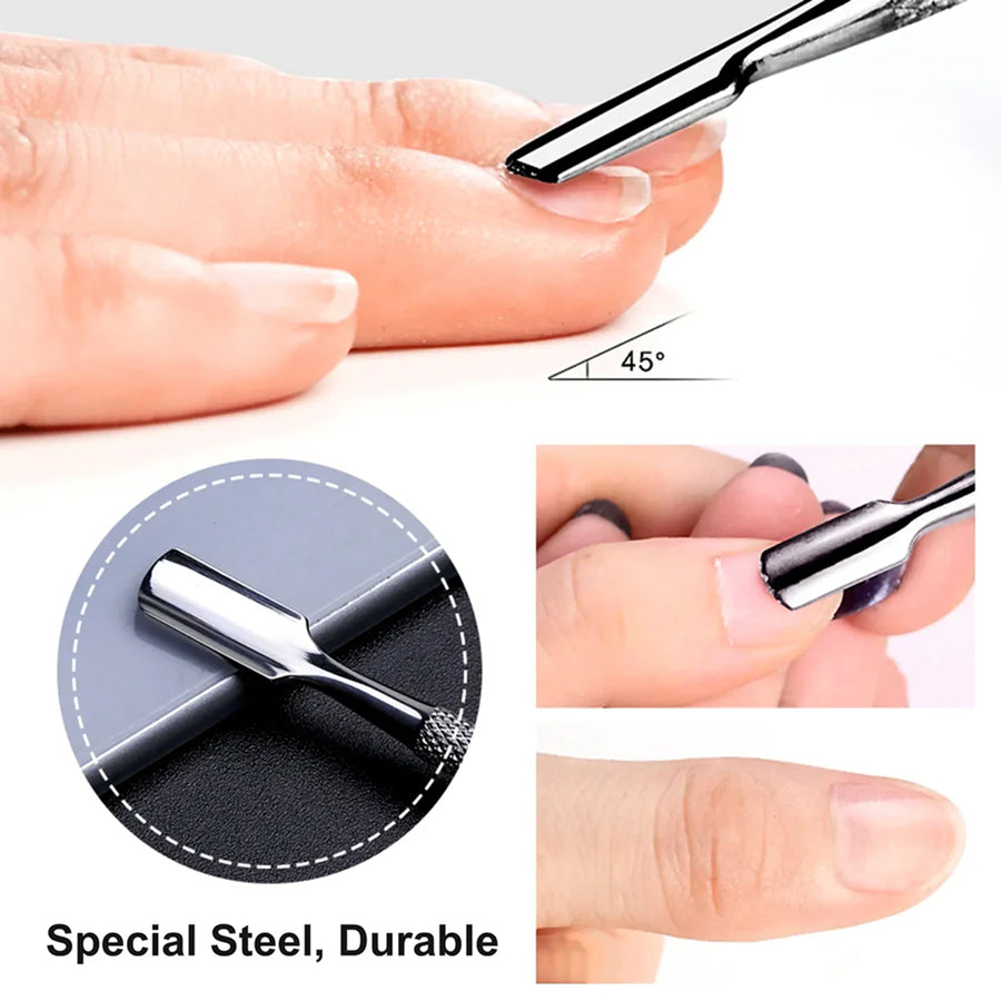 Shills Nail Art Cuticle Silver Pusher S-512