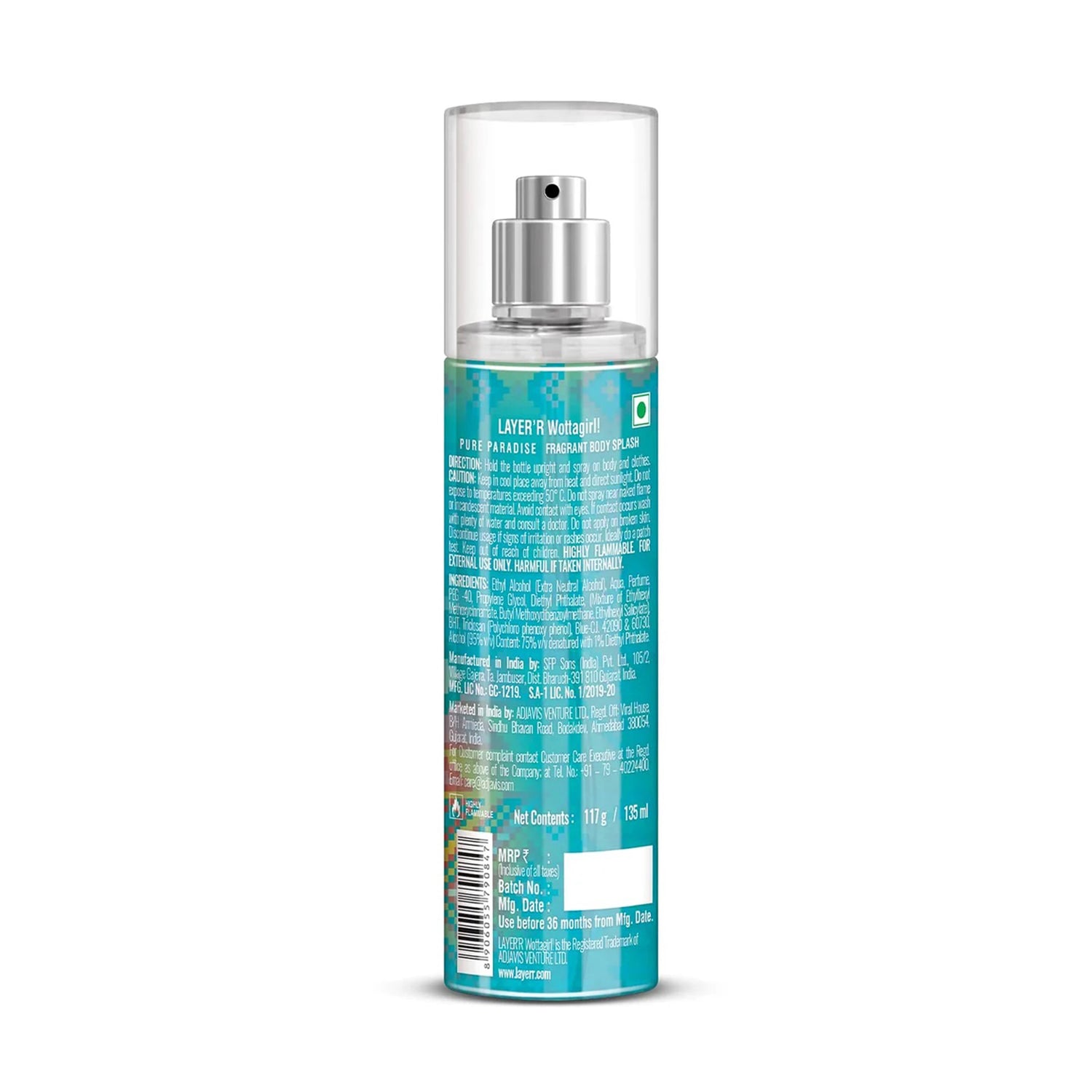 Layer R Wottagirl Pure Paradise Body Splash For Her 135Ml