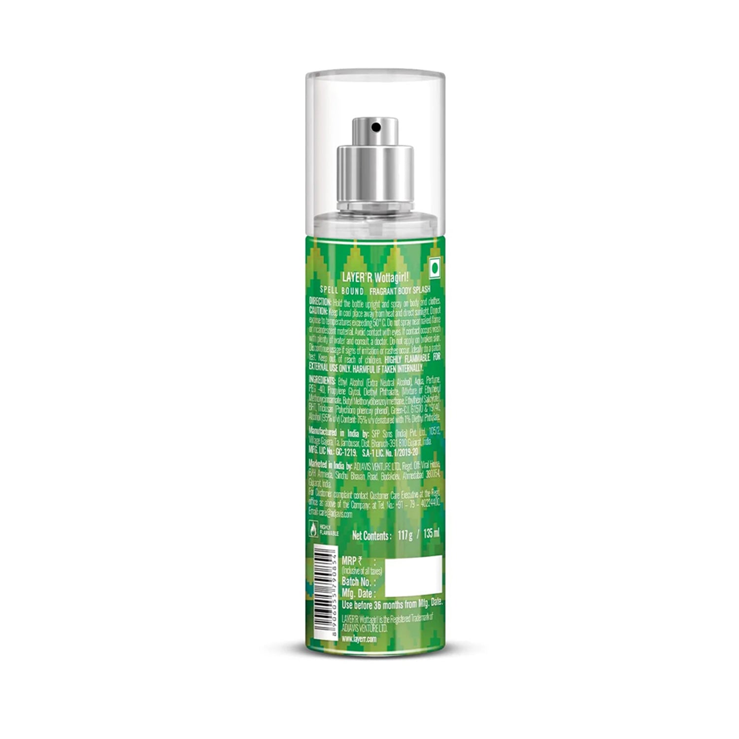Layer R Wottagirl Spell Bound Body Splash For Her 135Ml